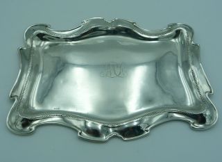 Art Nouveau / Edwardian Antique Sterling Silver Dressing Table Tray 1906