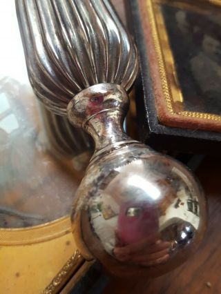 - Antique Silver Plate Magnifying Glass - Melon & Ball Handle Heavy 4