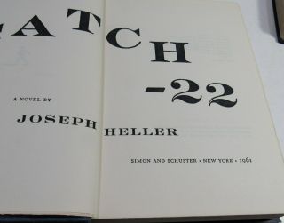 JOSEPH HELLER CATCH 22 & SEQUEL/1961/RARE SIGNED 1st Ed/1st Issue/NF DJ 10