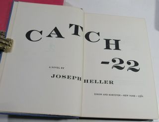 JOSEPH HELLER CATCH 22 & SEQUEL/1961/RARE SIGNED 1st Ed/1st Issue/NF DJ 9
