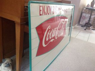 Huge Vintage 1950s Coca Cola Soda Pop Gas Station 56 