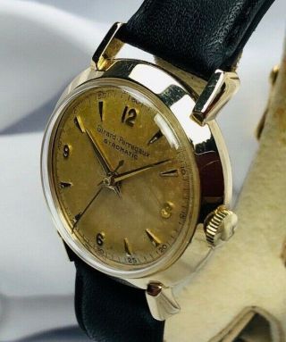 Vintage Girard Perregaux GYROMATIC 14K Solid Gold Wristwatch 3