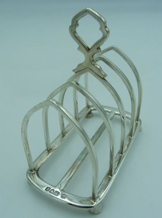 Edwardian Silver Toast Rack 1906 Thomas Bradbury in A1. 2