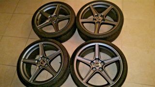 American Muscle Saleen Wheels Rims 19 Inch Charcoal W/ Tires Very Rare