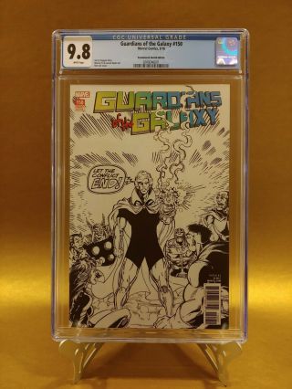 Guardians Of The Galaxy 150 Remastered Sketch Htf Rare 1:2000 Cgc 9.  8 Nm/m