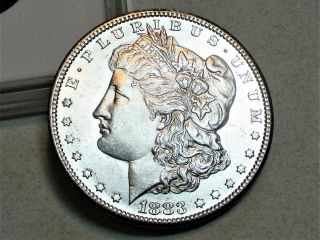 1883 - S Morgan Silver Dollar 1$ Ch/bu Rare Us Coin.