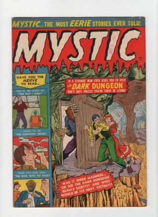 Mystic 2 Fn,  6.  5 Vintage Marvel Atlas Comic Pre - Hero Horror Golden Age 10c