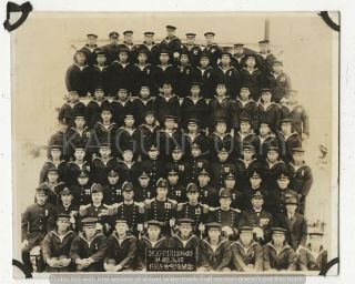Wwii Japanese Photo: Navy Sailors Aboard Battleship