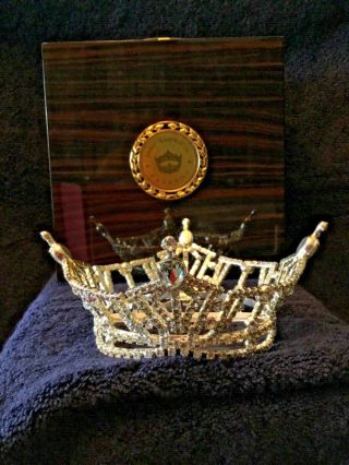 Rare Official Miss America State Pageant Crown - Stamped Official Mao State Crown