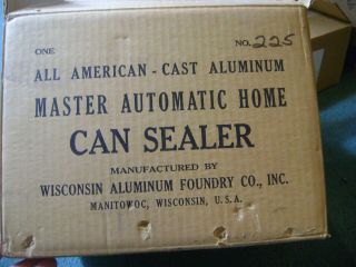 Vintage Master Automatic Home Can Sealer Model 225