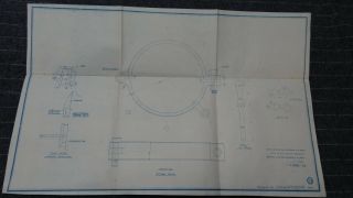 (h1085 - 33) 1918 Blueprint Drwg 17 " X 26 " - Details Spider Hook & Slides