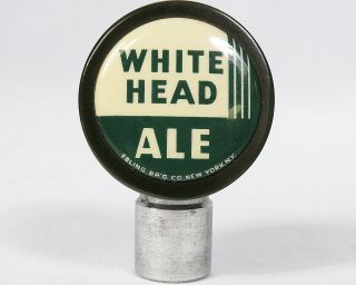 Vintage White Head Ale Beer Ball Tap Knob Handle Ebling Brewing Co.  York,  Ny
