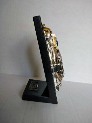 MEZUZAH ON BLACK GRANITE STAND BY ISRAELI ARTIST FRANK MEISLER F100 VINTAGE 5