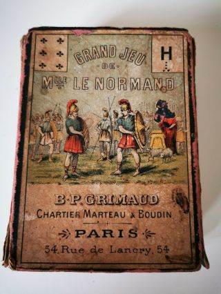 ANTIQUE Vintage Rare 1890 Grand Jeu de Mlle Lenormand Collectable Tarot 3