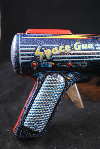 Rare Vintage Tin Toy Space Gun S - 58 Friction Made In Japan T.  N 1960 ' s 2