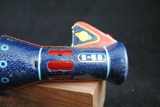 Rare Vintage Tin Toy Space Gun S - 58 Friction Made In Japan T.  N 1960 ' s 4