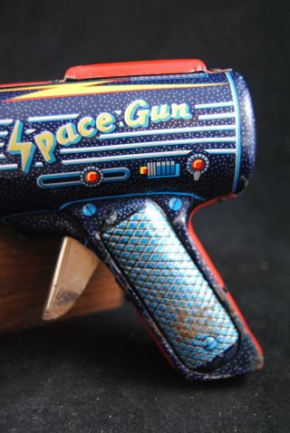 Rare Vintage Tin Toy Space Gun S - 58 Friction Made In Japan T.  N 1960 ' s 6