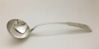 Conrad Bard Bird Philad 205 Arch St Pa Fine Coin Silver Soup Punch Ladle 12 5/8 "