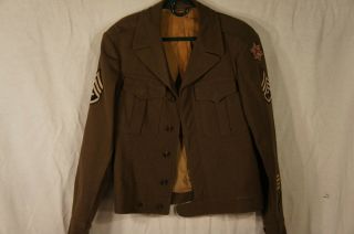 World War Ii Us Army Ike Jacket,  6th Army Patch,