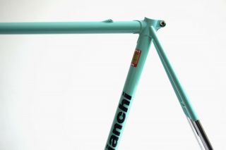 Bianchi Reparto Corse Columbus SBX vintage steel road bike frame,  OLD STOCK 9