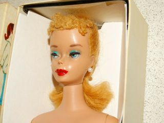 Barbie: VINTAGE Blonde 1960 4 PONYTAIL BARBIE Doll w/BOX 4