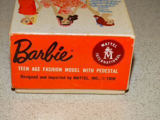 Barbie: VINTAGE Blonde 1960 4 PONYTAIL BARBIE Doll w/BOX 7
