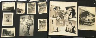 Vintage CIRCUS SCRAPBOOK of Fred Valentine FLYING VALENTINES Trapeze Photo Album 5