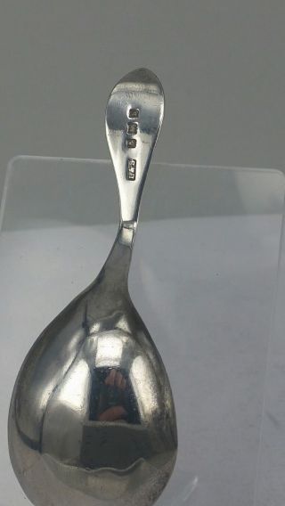 1900 solid silver tea caddy spoon By Levi & Salaman art noveau design 3