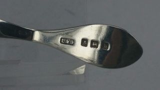 1900 solid silver tea caddy spoon By Levi & Salaman art noveau design 5