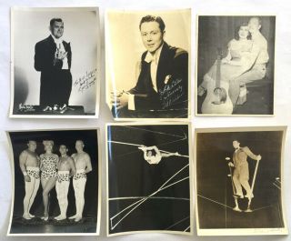 50 Vintage SIGNED CIRCUS Act Photos / Fred Valentine FLYING VALENTINES Trapeze 2
