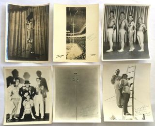 50 Vintage SIGNED CIRCUS Act Photos / Fred Valentine FLYING VALENTINES Trapeze 4