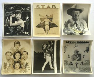 50 Vintage SIGNED CIRCUS Act Photos / Fred Valentine FLYING VALENTINES Trapeze 7