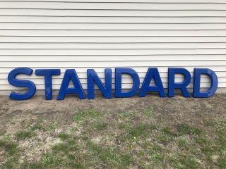 Rare Xl Channel Letter Standard Oil Gas Station Sign 70/80 No Porcelain