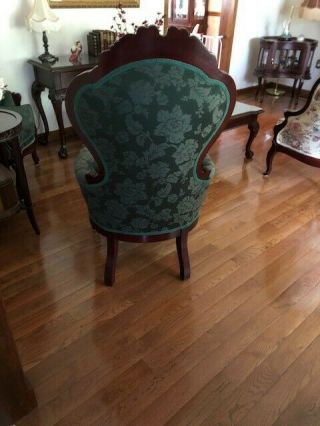 Victorian chair set green.  Hardly. 2