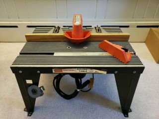 Vintage Sears Craftsman 13x18 Router Table 25444 W/ COMMERCIAL ROUTER 315.  17380 2