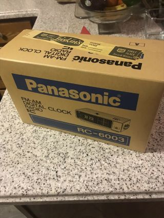 Vintage Panasonic FM - AM Clock Radio Model RC - 6003 Never Opened 2