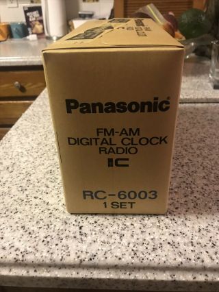 Vintage Panasonic FM - AM Clock Radio Model RC - 6003 Never Opened 3