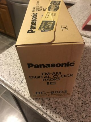 Vintage Panasonic FM - AM Clock Radio Model RC - 6003 Never Opened 4