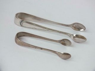 6 Pairs of English Hallmarks Solid Sterling Silver Sugar Tongs/ 126 g 2