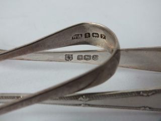 6 Pairs of English Hallmarks Solid Sterling Silver Sugar Tongs/ 126 g 3