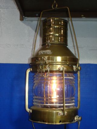 Anchor Brass Vintage Nautical Ships Lantern Wonderful Made