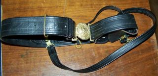 Vintage U.  S.  Naval Officer Sword Belt - Hilborn - Hamburger - Size 38