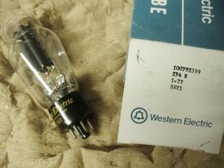 Western Electric 274b Rectifier Vacuum Tube,  1976 Vintage,  Good