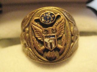 Wwii U.  S.  Army Military Ring - Size 8 1/2