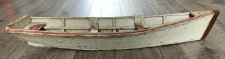 Antique Hand Made Wooden 29 " Long Pond Boat Paint