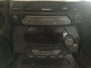 PANASONIC SA - AK17 VINTAGE Home Stereo System 5 CD Changer Dual Cassette 2