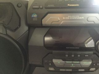 PANASONIC SA - AK17 VINTAGE Home Stereo System 5 CD Changer Dual Cassette 3