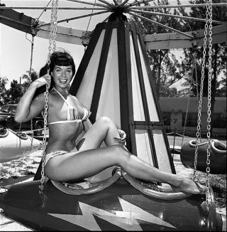 Rare Bettie Page 1954 Camera Negative Bunny Yeager Playground Shoot
