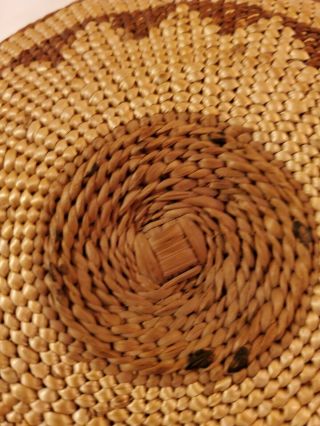 Antique Native American Hupa or Yurak Indian Early Basket Lovely Pattern 10