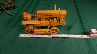 Vintage John Deere Metal Tractor Yellow